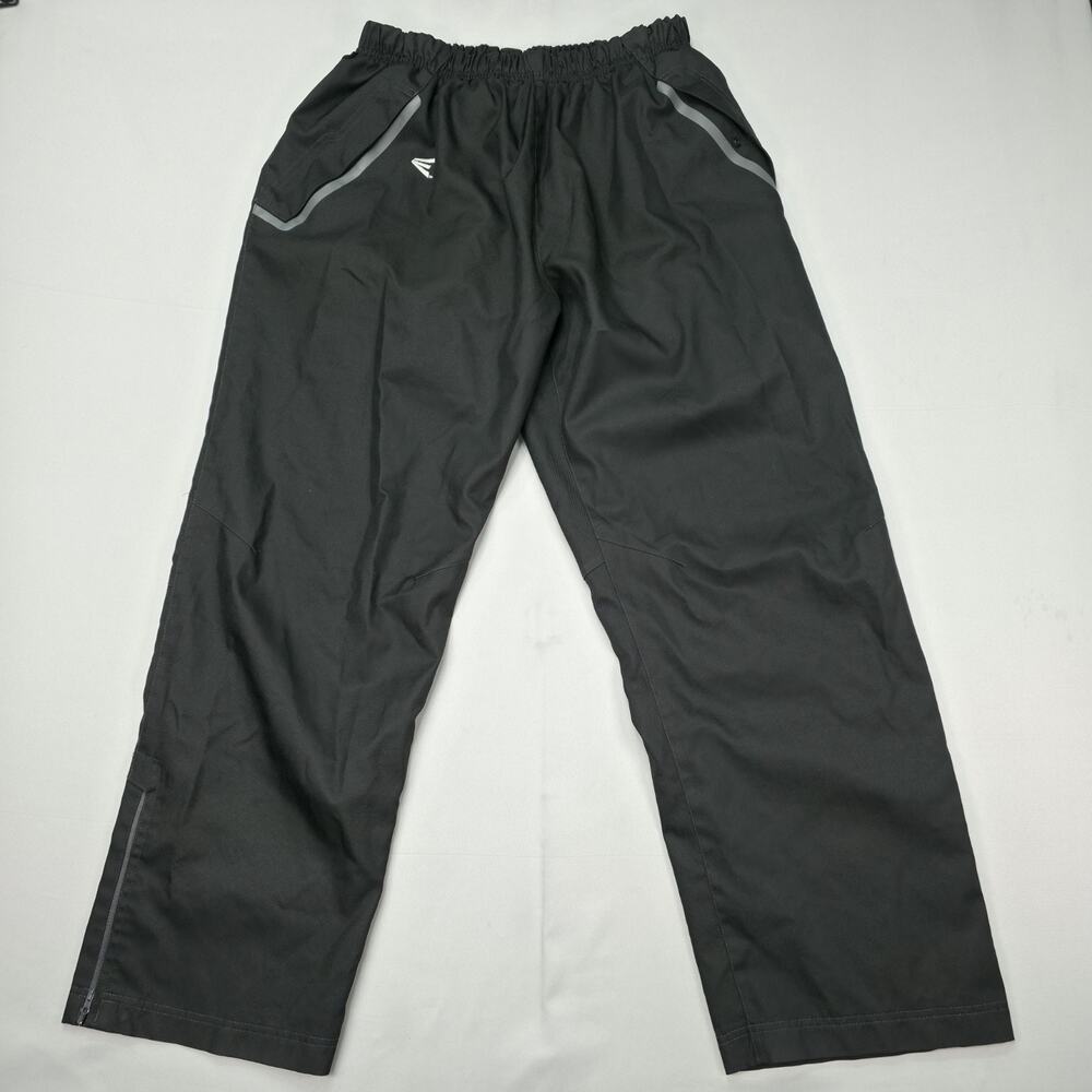 Easton Mens Baseball Pants Large Black Athletic Training Mesh Lined Zip Leg